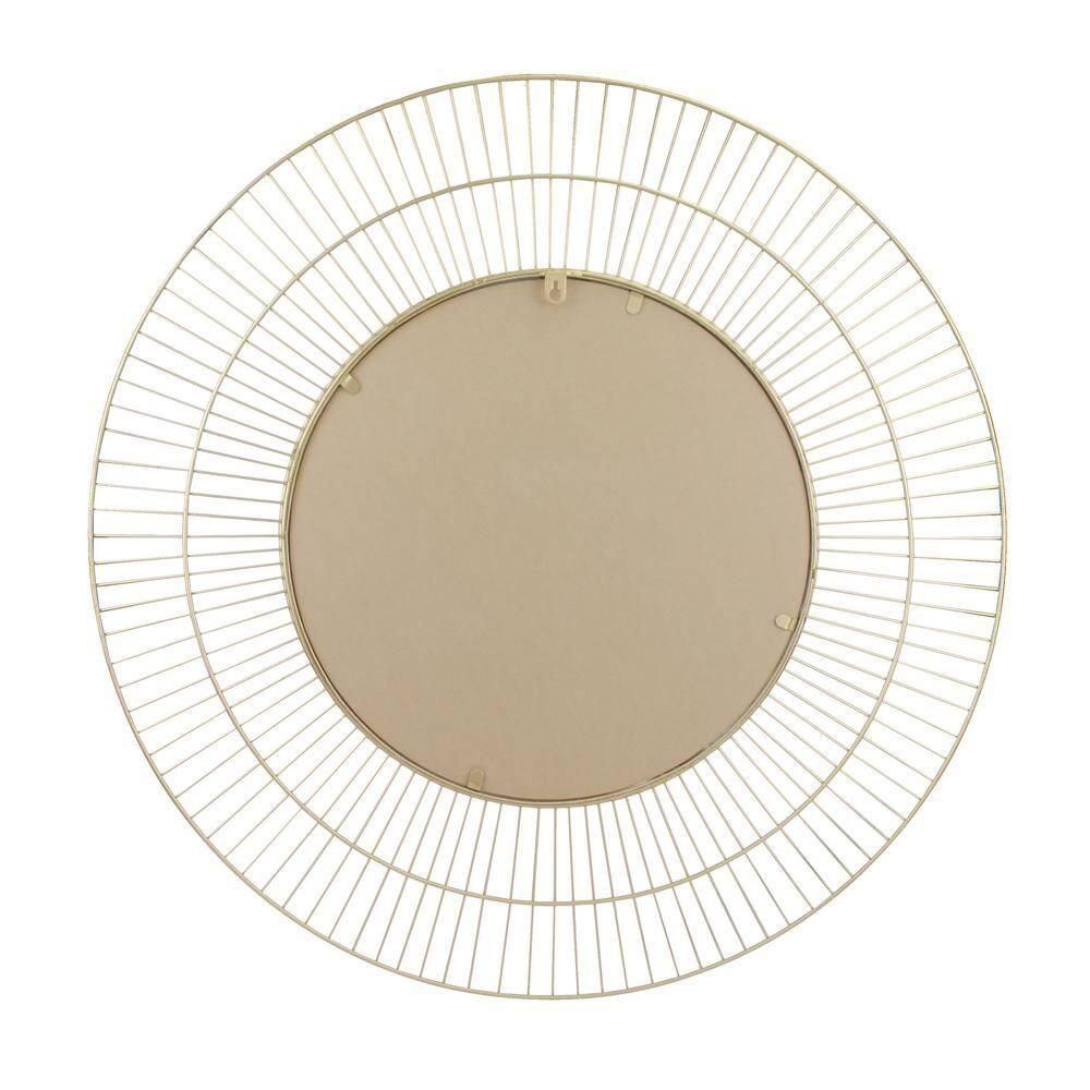 Two Loop Radial Wire Mirror Gold - Stonebriar Collection