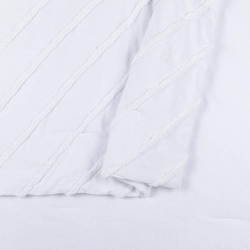 Laurel and Mayfair Cotton Ring Stitch Chevron / Zig Zag Comforter Set