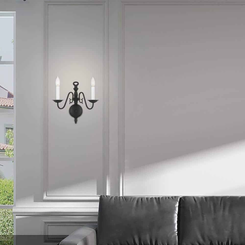 Livex Lighting Williamsburgh 2 - Light Wall Light in  Black