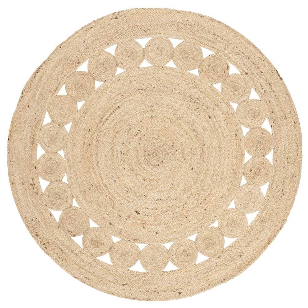 Natural Fiber NF364 Hand Woven Indoor Accent Rug - Ivory - 3' Round - Safavieh.