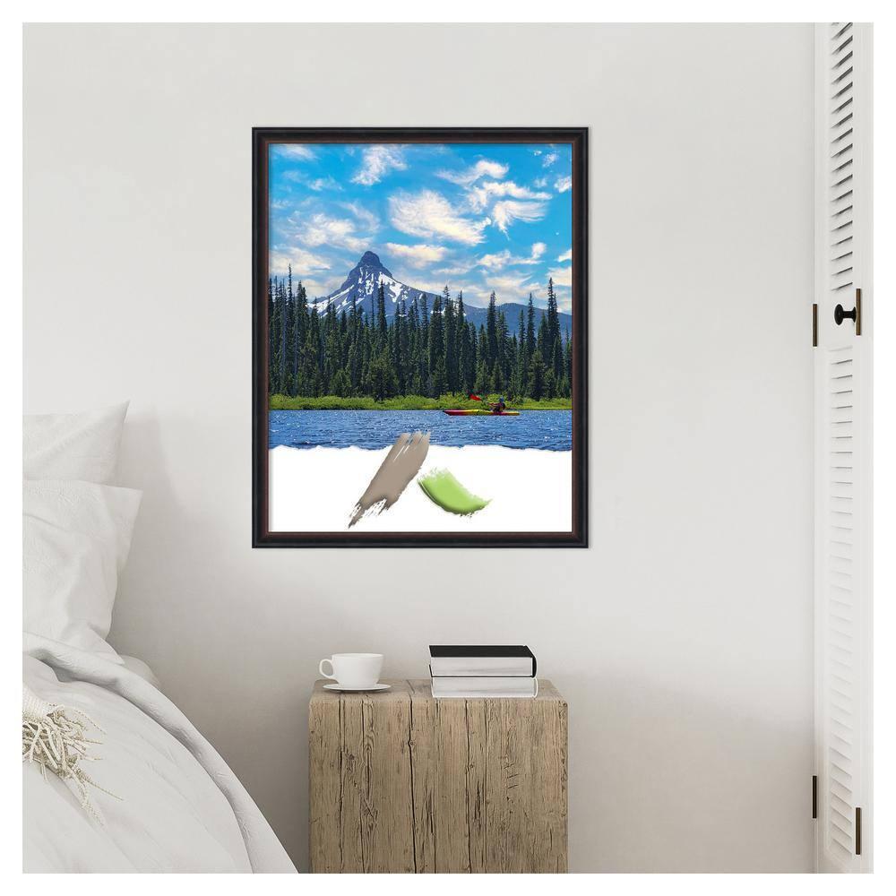 Amanti Art Salon Scoop Red Black Wood Picture Frame Opening Size 22x28 in.