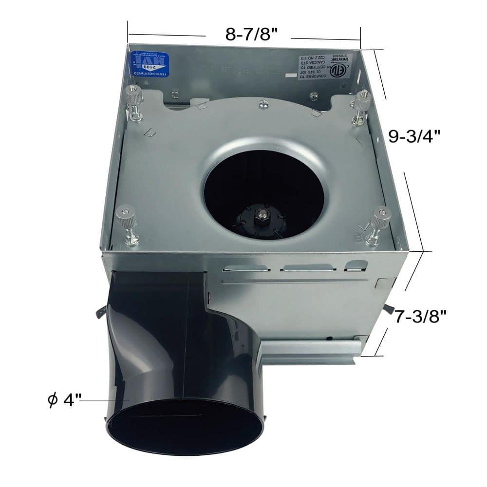 Buckingham 100 CFM 2.0 Sones Decorative Bathroom Ventilation Exhaust Fan with Light & Night-Light
