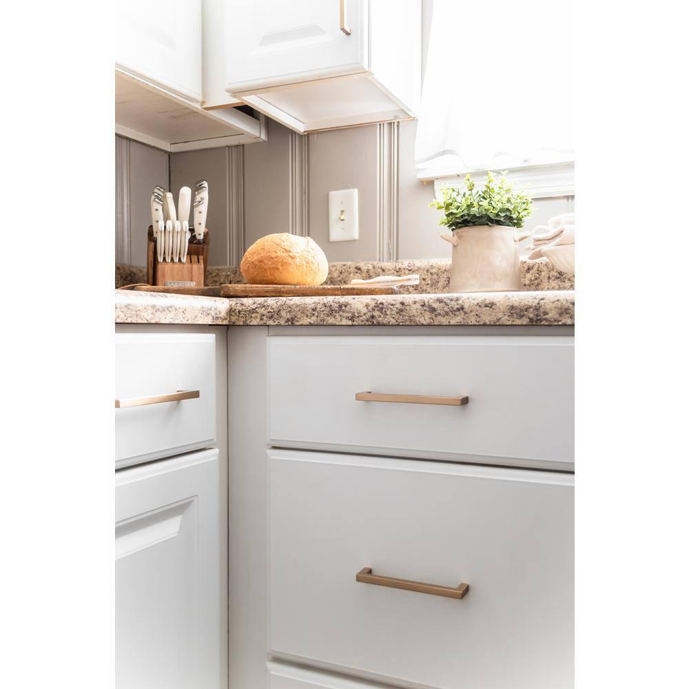 Hickory Hardware Solid Core Kitchen Cabinet Pulls, Luxury Cabinet Handles, Hardware for Doors & Dresser Drawers, 8-13/16 Inch (224mm) Hole Center, Champagne Bronze, Skylight Collection(Pack of 1)