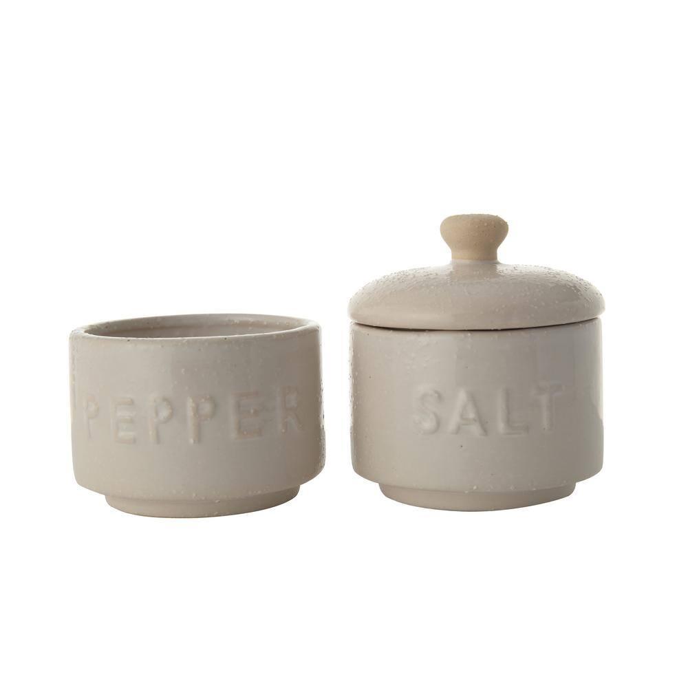 Creative Co-Op Stackable Stoneware Salt and Pepper Shaker Set | Wayfair