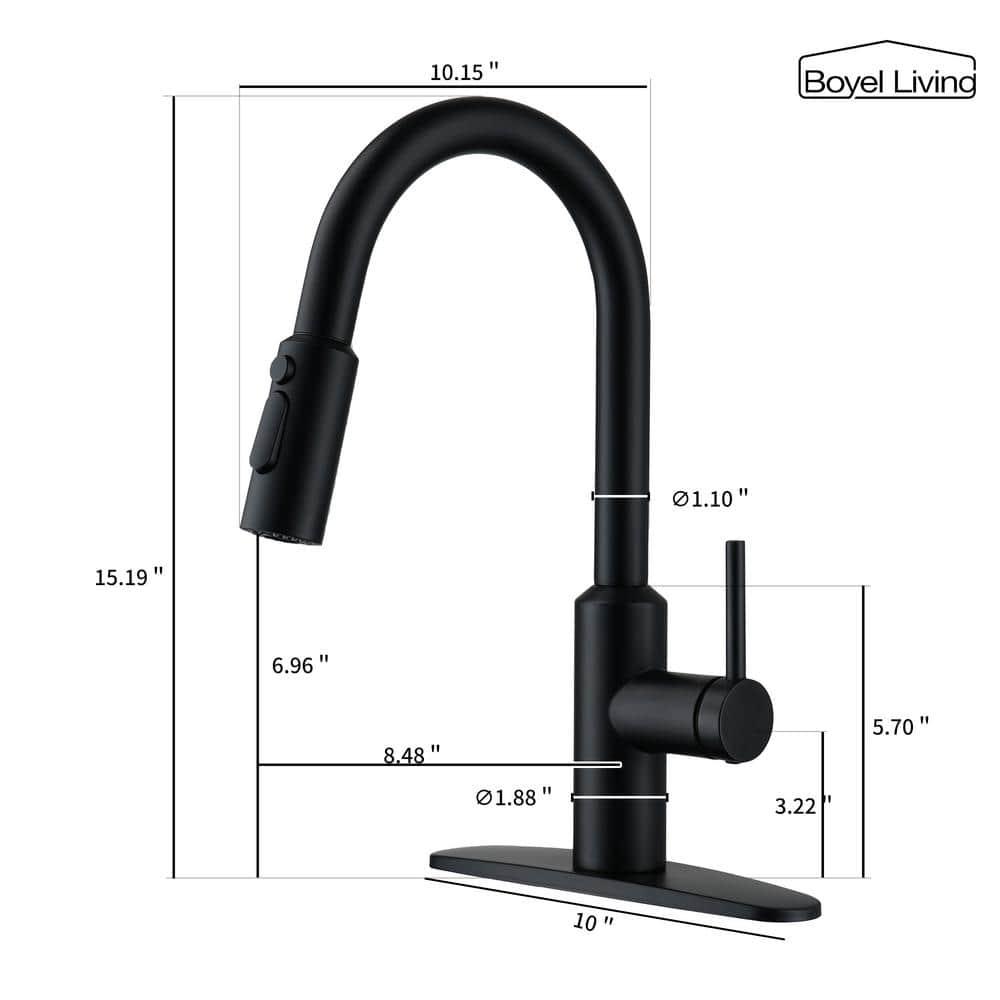 Boyel Living BL-APS244-MB Boyel Living Kitchen Faucet