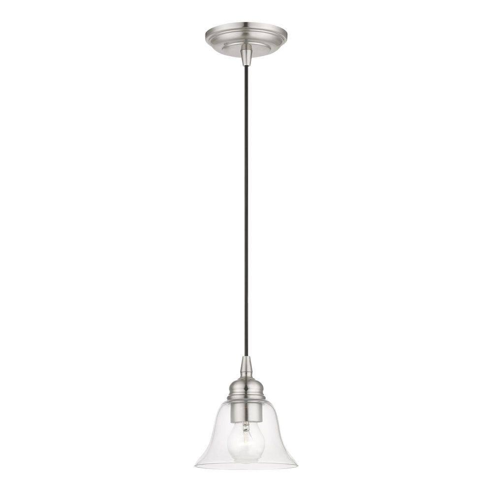 Livex Lighting Moreland 1 - Light Pendant in Brushed Nickel