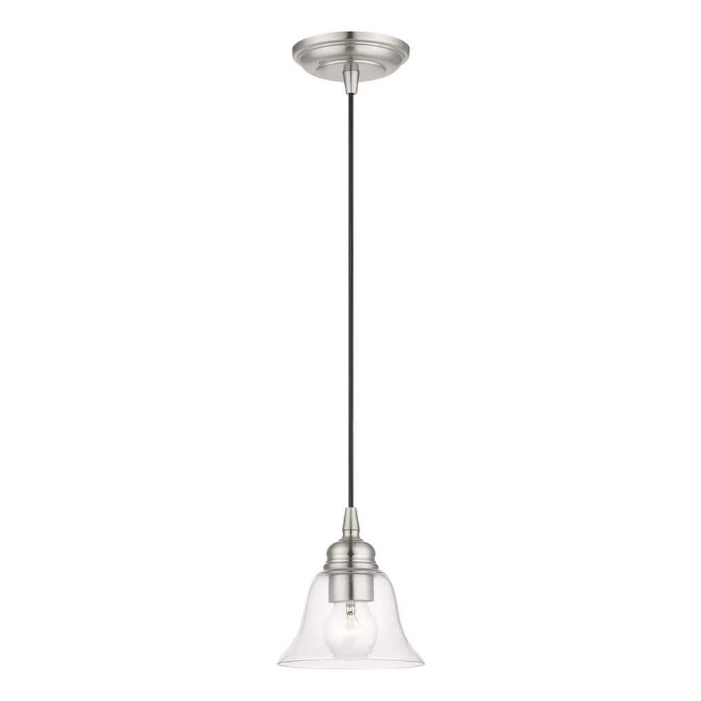 Livex Lighting Moreland 1 - Light Pendant in Brushed Nickel
