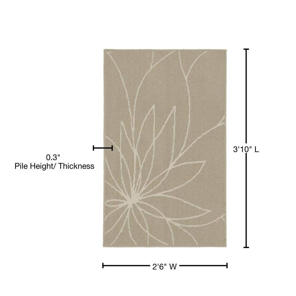 Garland Rug Grand Floral Tan/Ivory Indoor Accent Rug, 30" x 46"