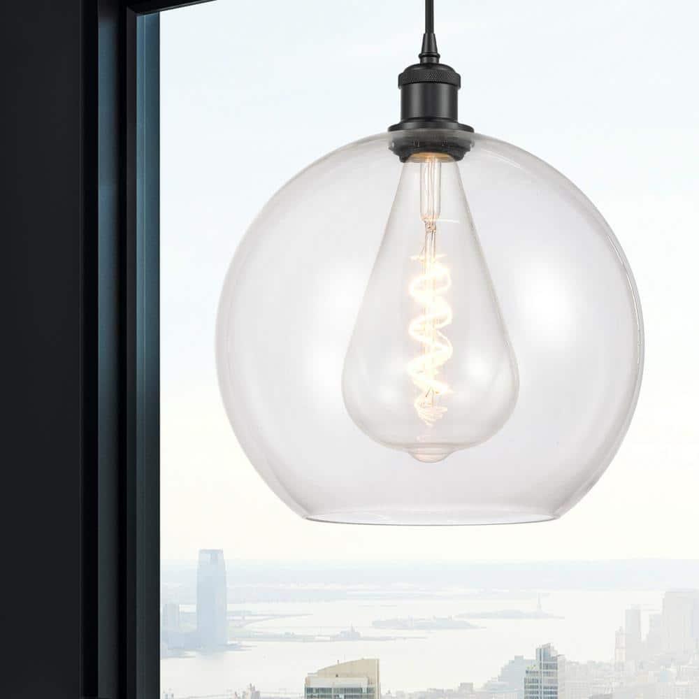Innovations Lighting Athens 1 - Light Pendant in  Matte Black