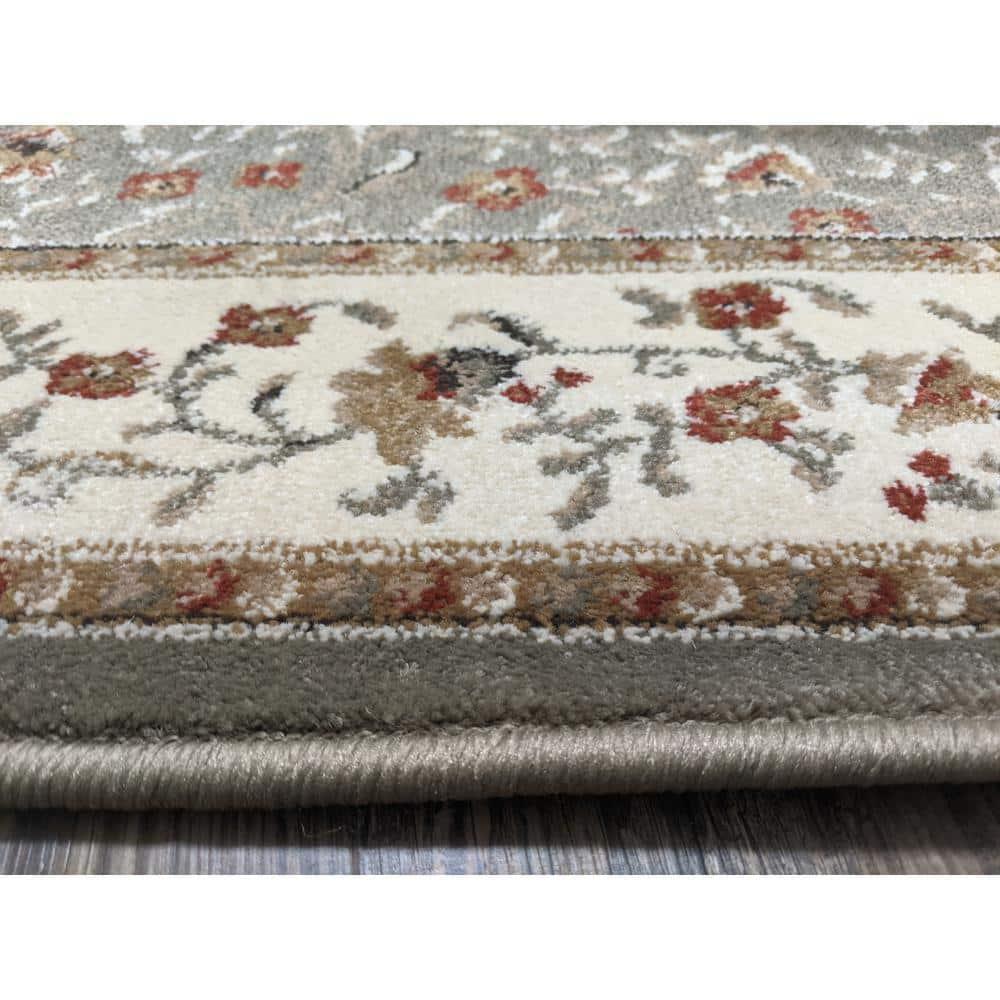 Radici Usa Como Area Rug 1593 Sage Italian Bordered 5' 5" x 7' 7" Rectangle