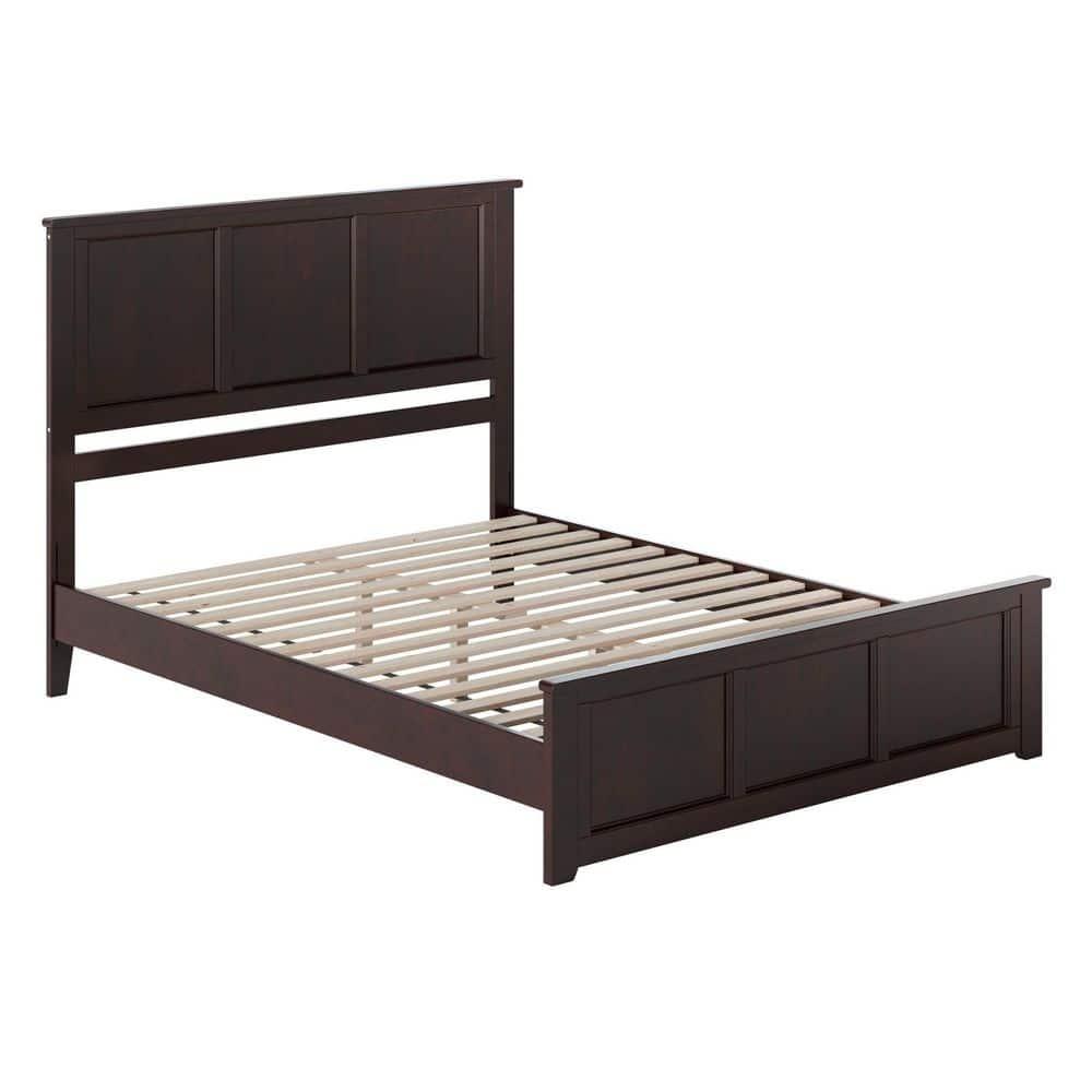 AFI Charlotte Queen Solid Wood Low Profile Platform Bed with Matching Footboard, Espresso