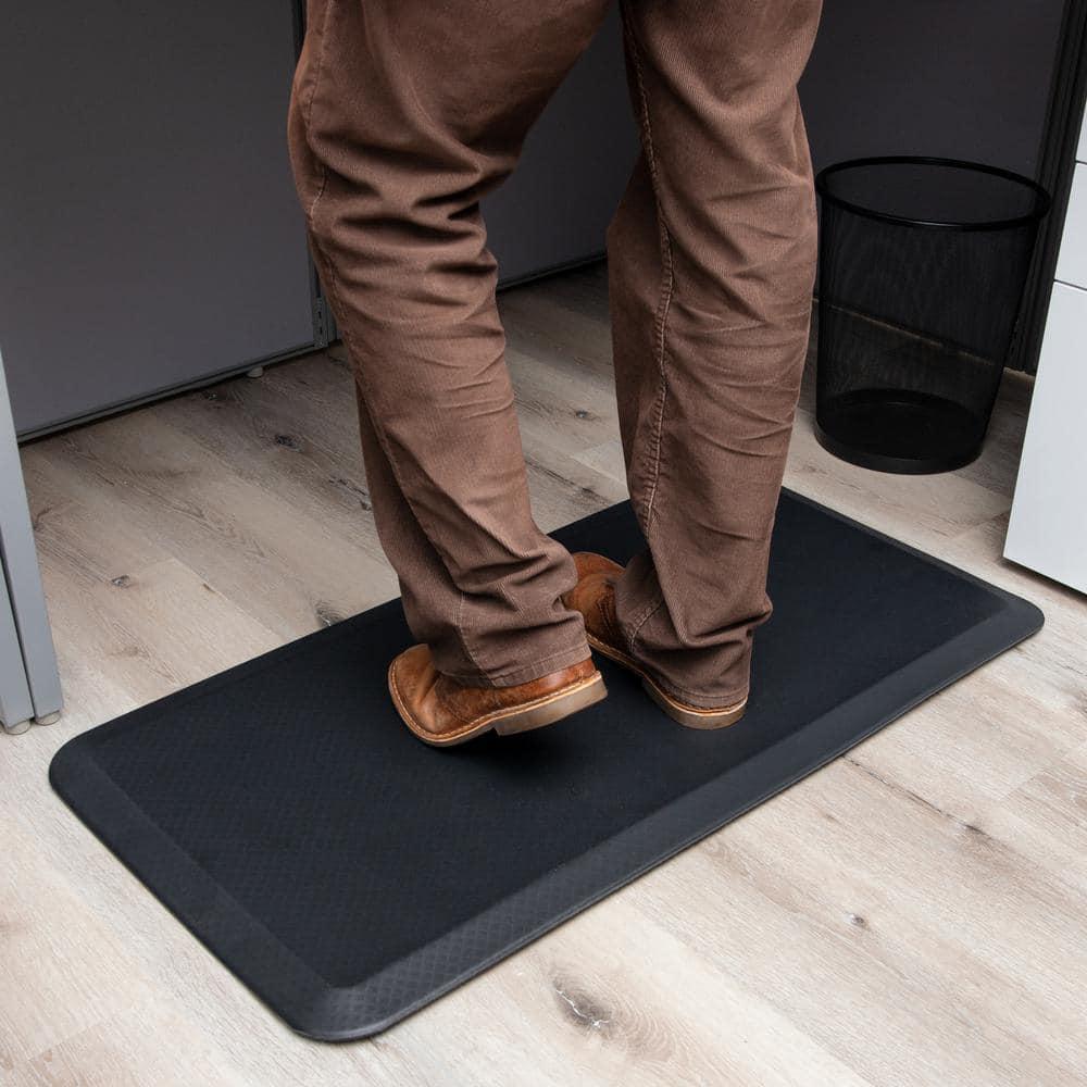 Mind Reader Mind Reader Anti Fatigue Kitchen Mat, Standing Desk Mat, Cushioned Mat, Office, Kitchen, Rubber, 39.5 x 20.25 x 0.75