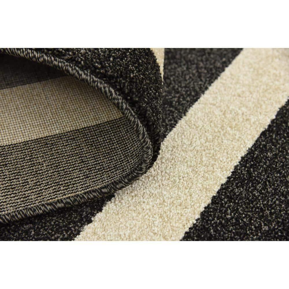 Unique Loom Athens Collection Area Rug - Greek Key (7' 1" x 10' Rectangle Black/Beige)