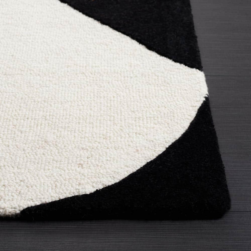 Rodeo Drive RD857 Hand Tufted Indoor Area Rug - 8'x10' - Rust/Black - Safavieh