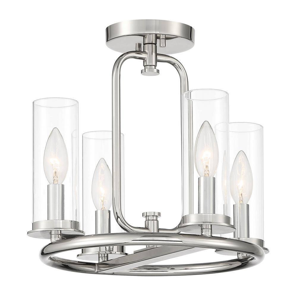 Hudson Heights Polished Nickel 4-Light Pendant