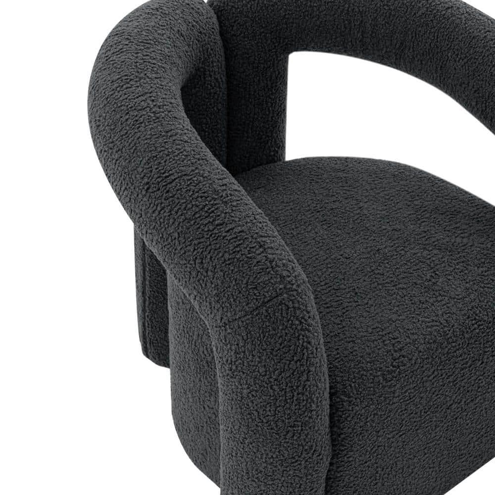 Darian Modern Boucle Upholstered Accent Chair Black - Manhattan Comfort