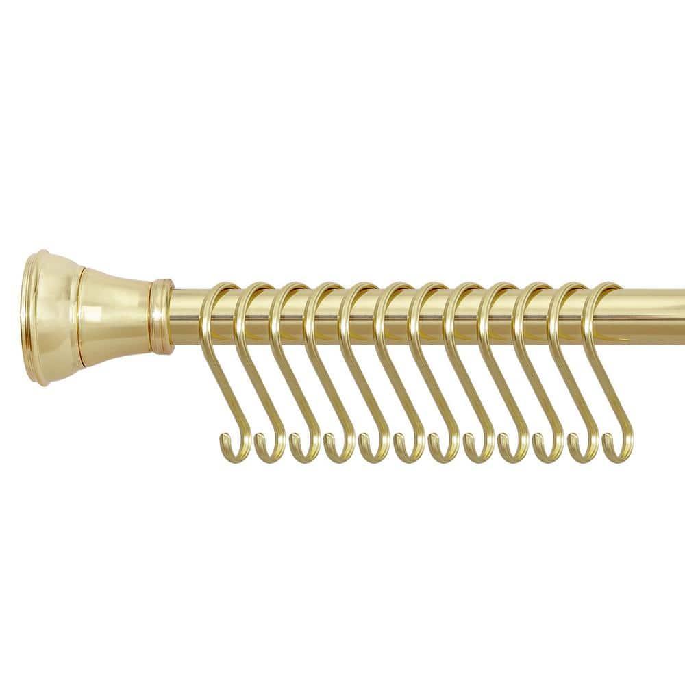 Utopia Alley HK15GD 1.7 x 3.3 Pulg. Ganchos para Cortinas de Baño y Cortinas de Baño de Zinc Inoxidable en Forma de S, Dorado - Juego de 12
