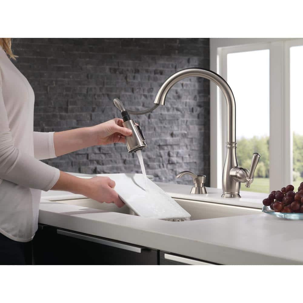 Delta Charmaine One Handle Stainless Steel Kitchen Faucet