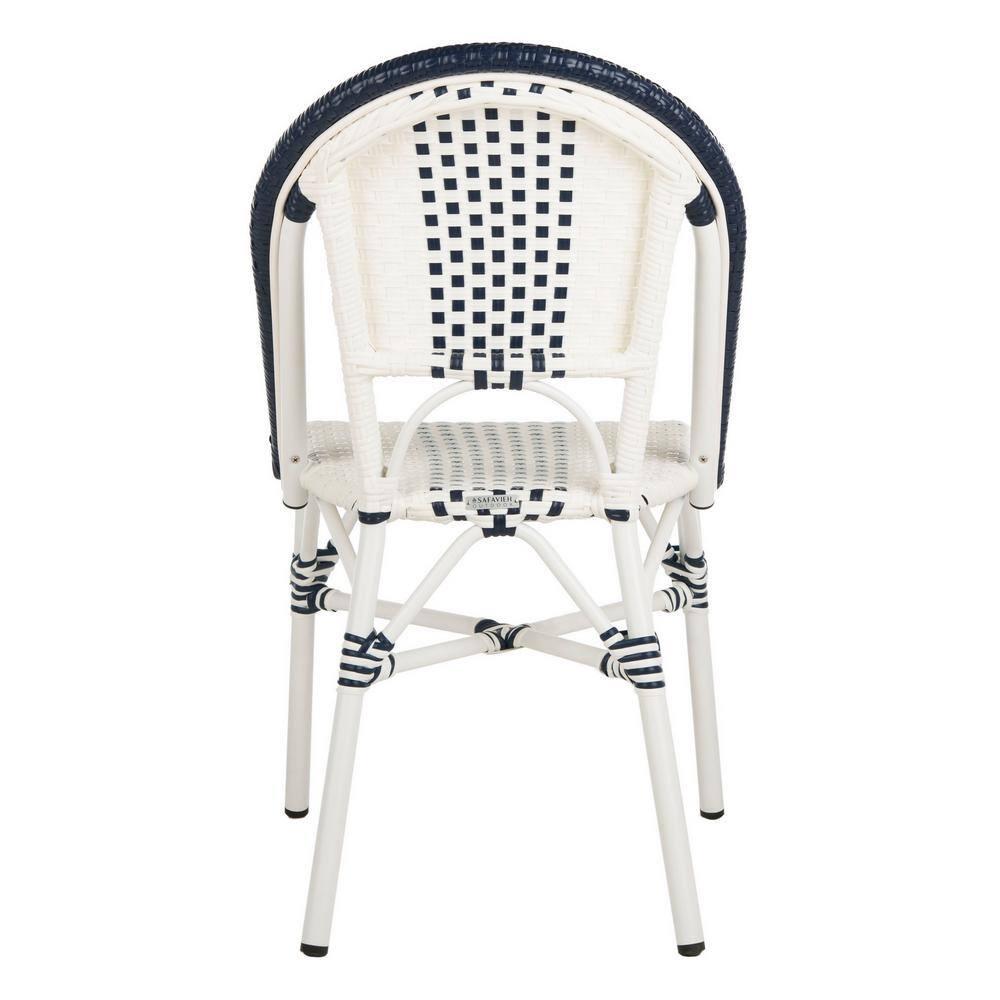 Zoya Chair (Set Of 2) - Indoor/Outdoor - PAT4037 - Blue/White - Safavieh