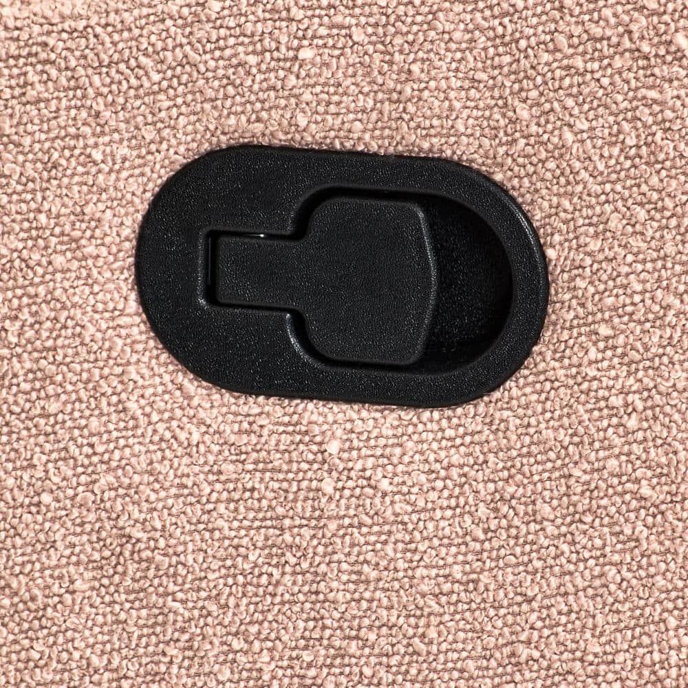 CorLiving Caillie Boucle Glider Recliner Chair Pink: Upholstered Swivel, 300lb Capacity, Contemporary Design