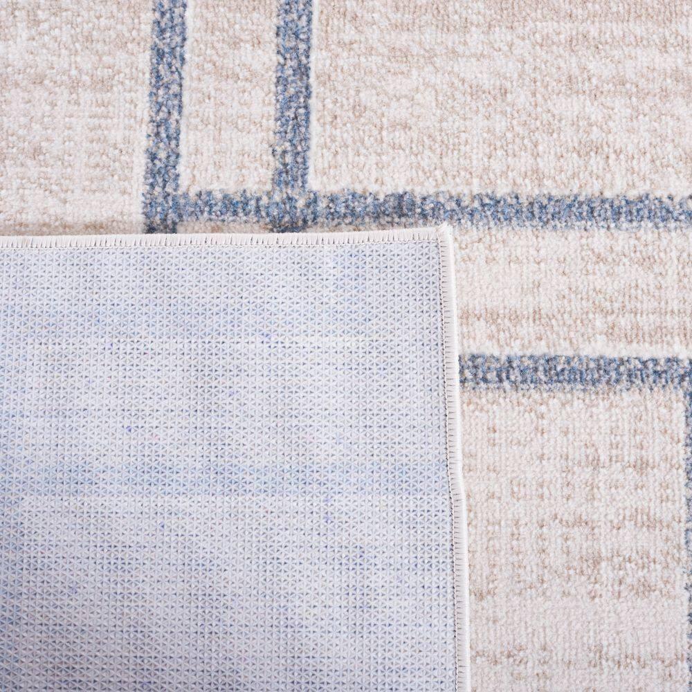 SAFAVIEH Blair Parker Geometric Machine Washable Area Rug, 8' x 10', Beige/Grey