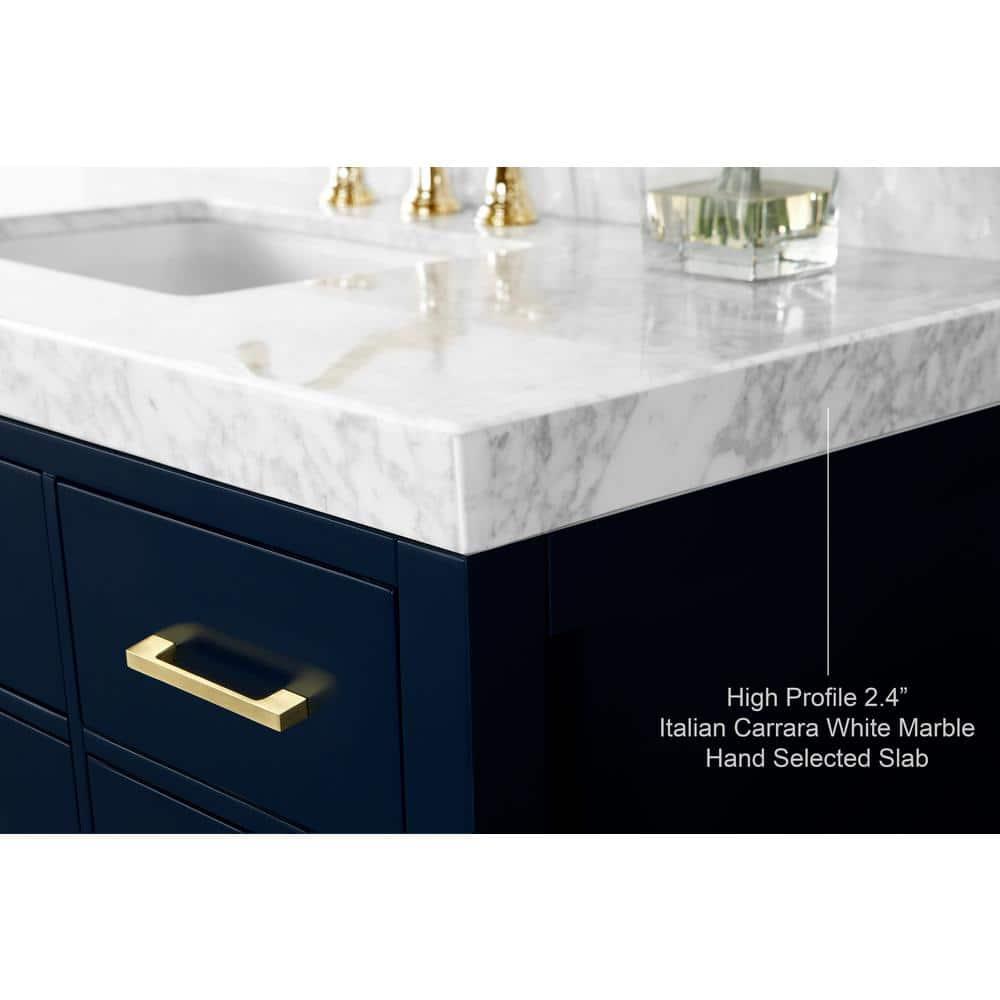 Carrie 36'' Single Bathroom Vanity with Carrara Marble Top