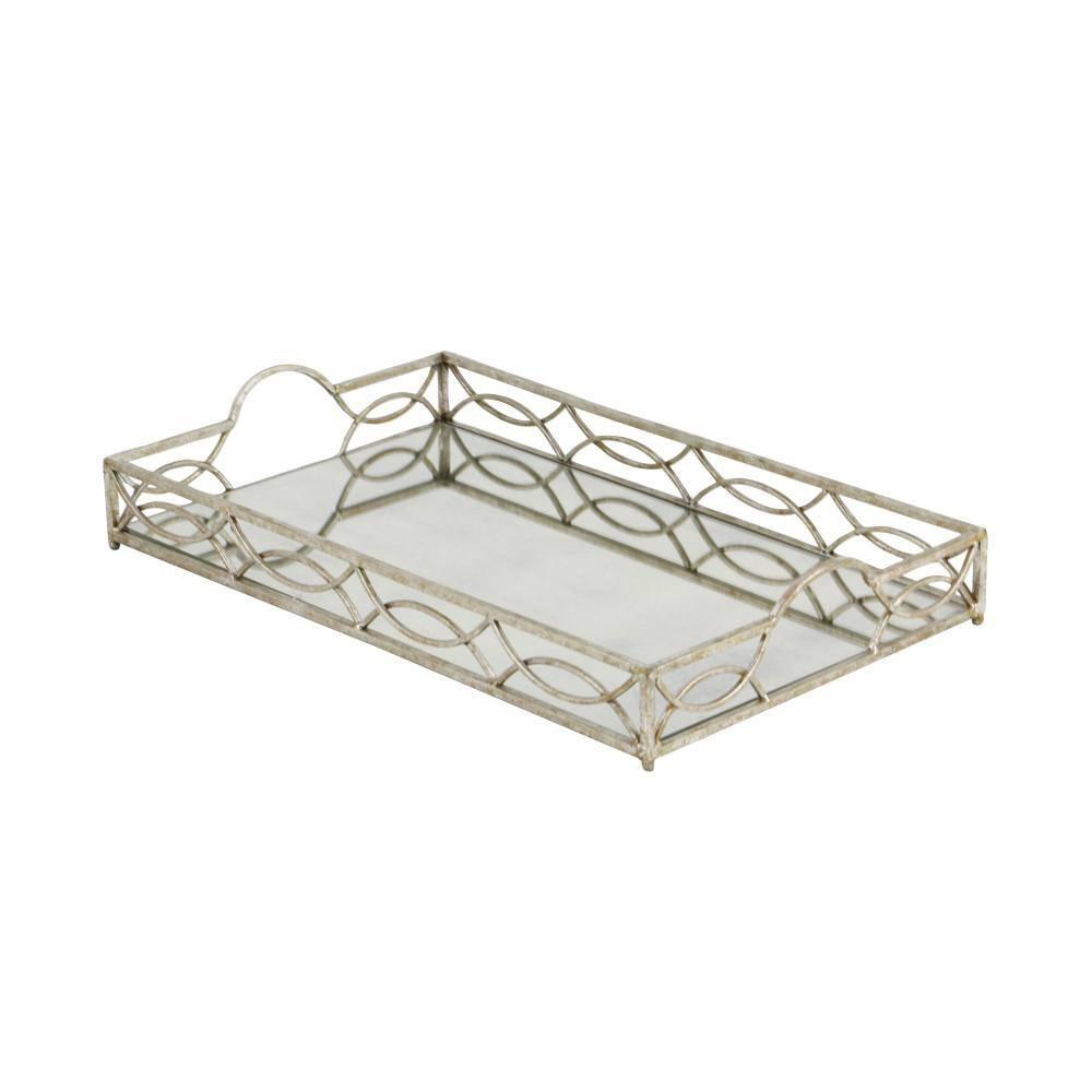 Modern Reflections Rustic Iron Tray (25") - Olivia & May