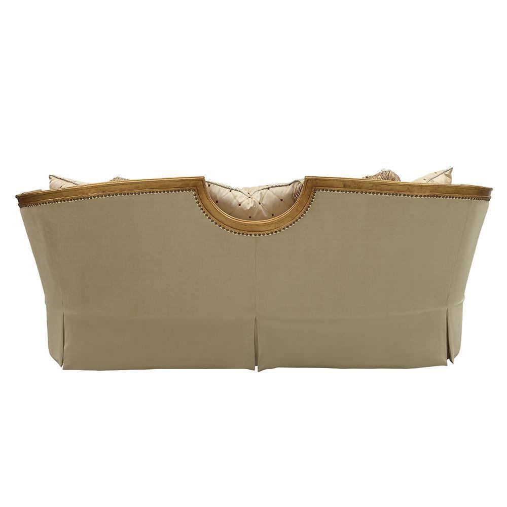 ACME Daesha Sofa in Antique Gold Wood Trim