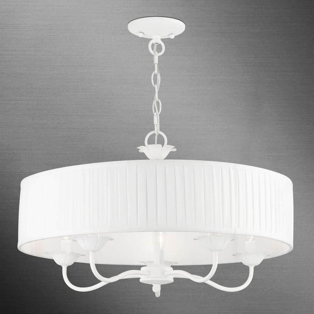 Livex Lighting Edinburgh 5 - Light Pendant in  White