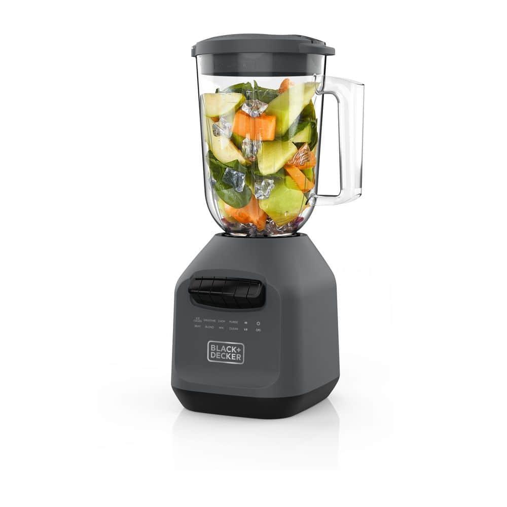 PowerXL BLACK+DECKER Ice Crush Blender With 56 Ounce (7 Cup) Perfectpour Plastic Jar, Powerful 6-Tip Stainless Steel Blade, 8-Speeds Plus Pulse, 750 Peak Watts Of Power