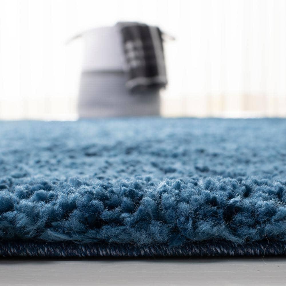 August Shag 900 AUG900 Power Loomed Indoor Accent Rug - Navy - 3'x5' - Safavieh