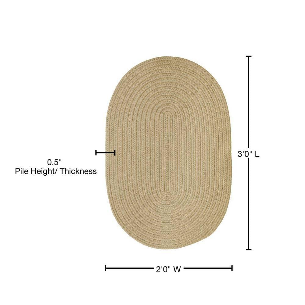 Colonial Mills Boca Raton - Linen 2 Ft x3 Ft Oval Rug Indoor/Outdoor 100% Polypropylene