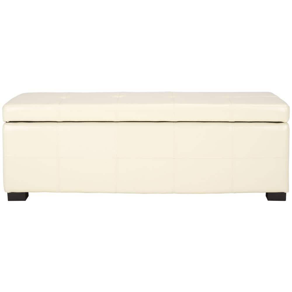 Maiden Tufted Storage Bench Large - Flat Cream - Safavieh