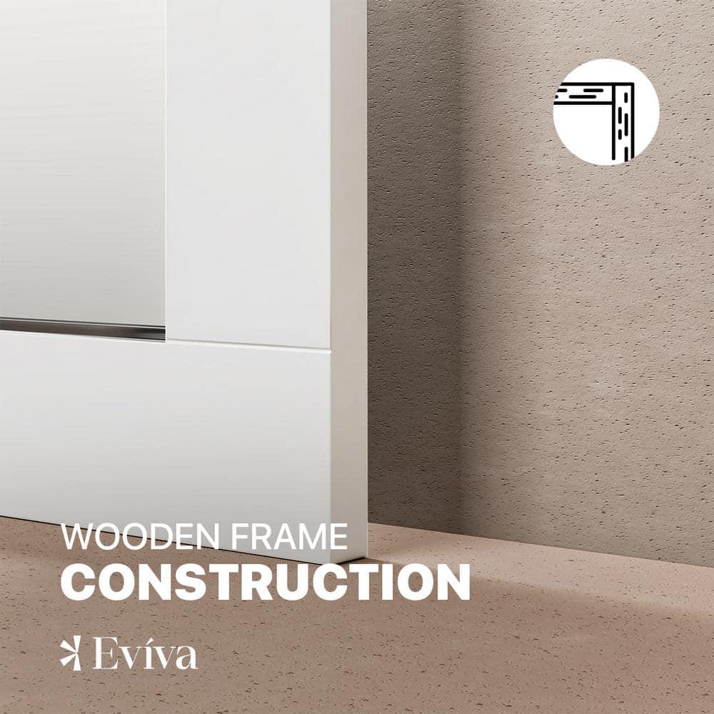 Eviva Aberdeen 60" White Framed Bathroom Wall Mirror