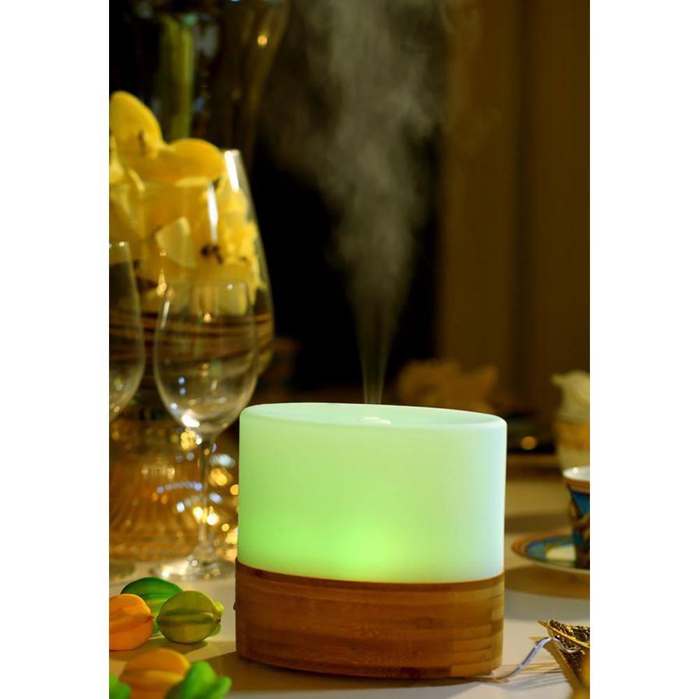 Ultrasonic Aroma Diffuser/Humidifier with Bamboo Base
