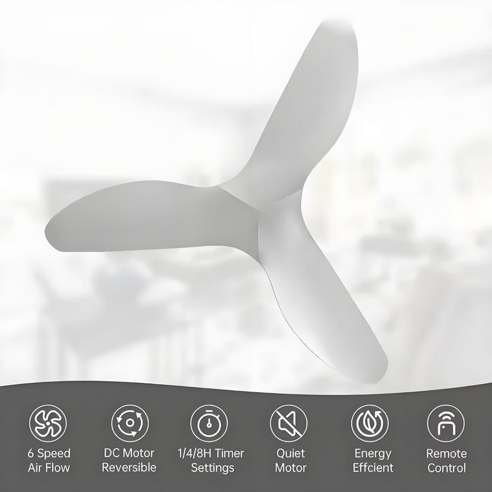 Sofucor 52'' Ceiling Fan Ceiling Fans without Lights for for Patios and Bedroom Black