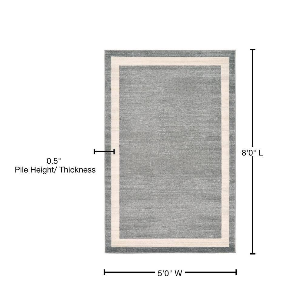 Del Mar Maria Gray 5' 0 x 8' 0 Area Rug
