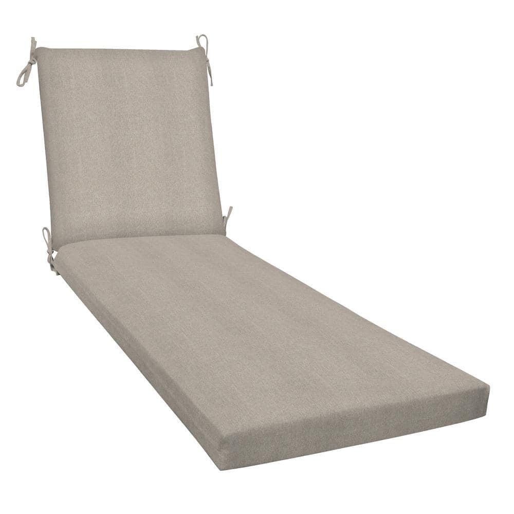 Honeycomb Outdoor Chaise Lounge Cushion - Heathered Solid Taupe
