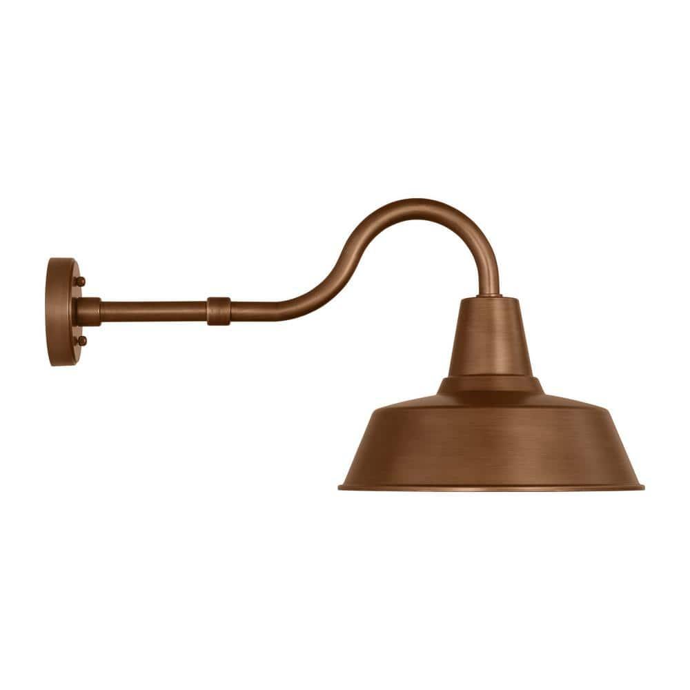 Generation Lighting Barn Light 1 -Light 13.5-in H Copper Hardwired Dark Sky Outdoor Wall Light