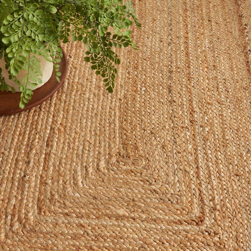 Nourison Handwoven Natural Jute Indoor Area Rug Natural 4' x 6'