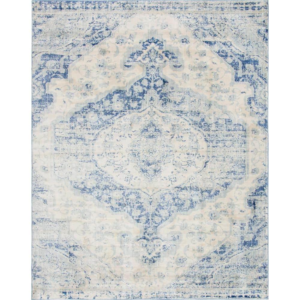 Unique Loom Asheville Collection Area Rug - Tanglewood (8'  x 10' Rectangle Blue/Light Blue)
