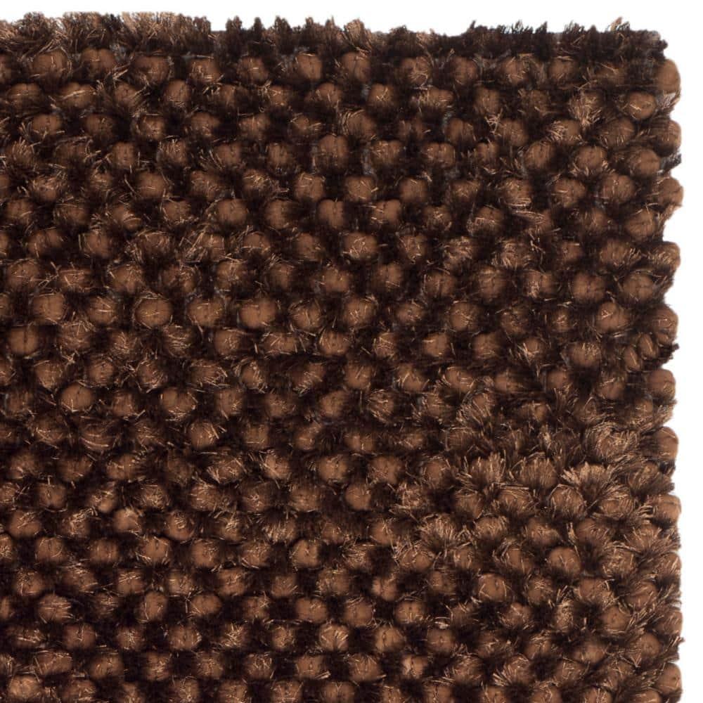 Saint Tropez Shag STS641 Hand Woven Area Rug - Chocolate - 5'x8' - Safavieh.