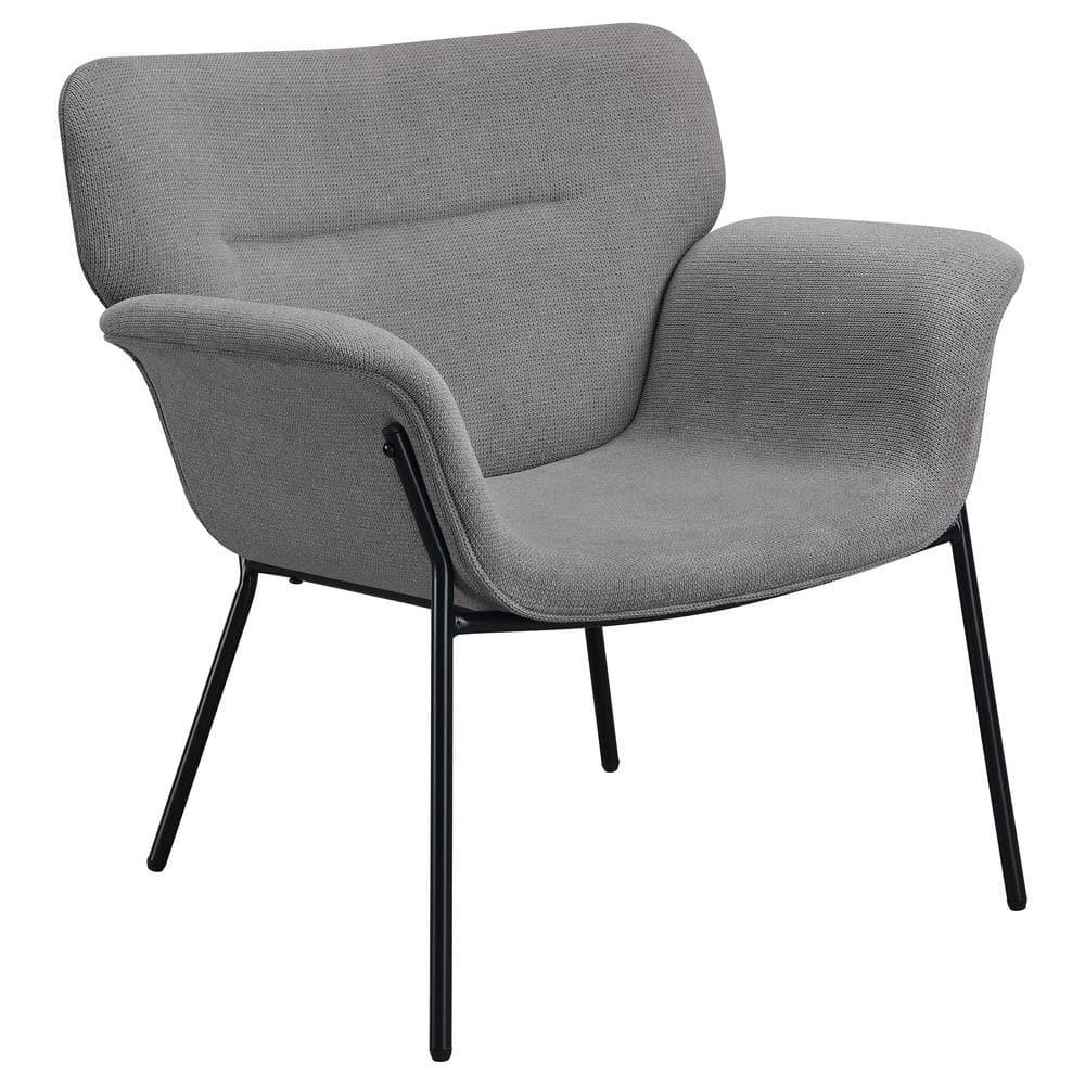 Coaster Davina Modern Upholstered Flared Arms Accent Chair Ash Gray