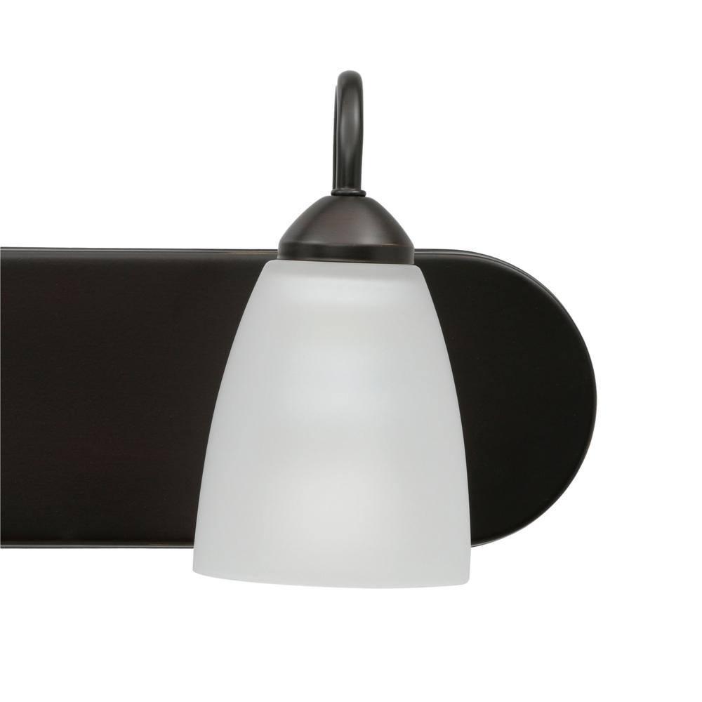 Progress Lighting Gather 6-Light Bath Bracket, Steel, Antique Bronze, Etched Glass Shades