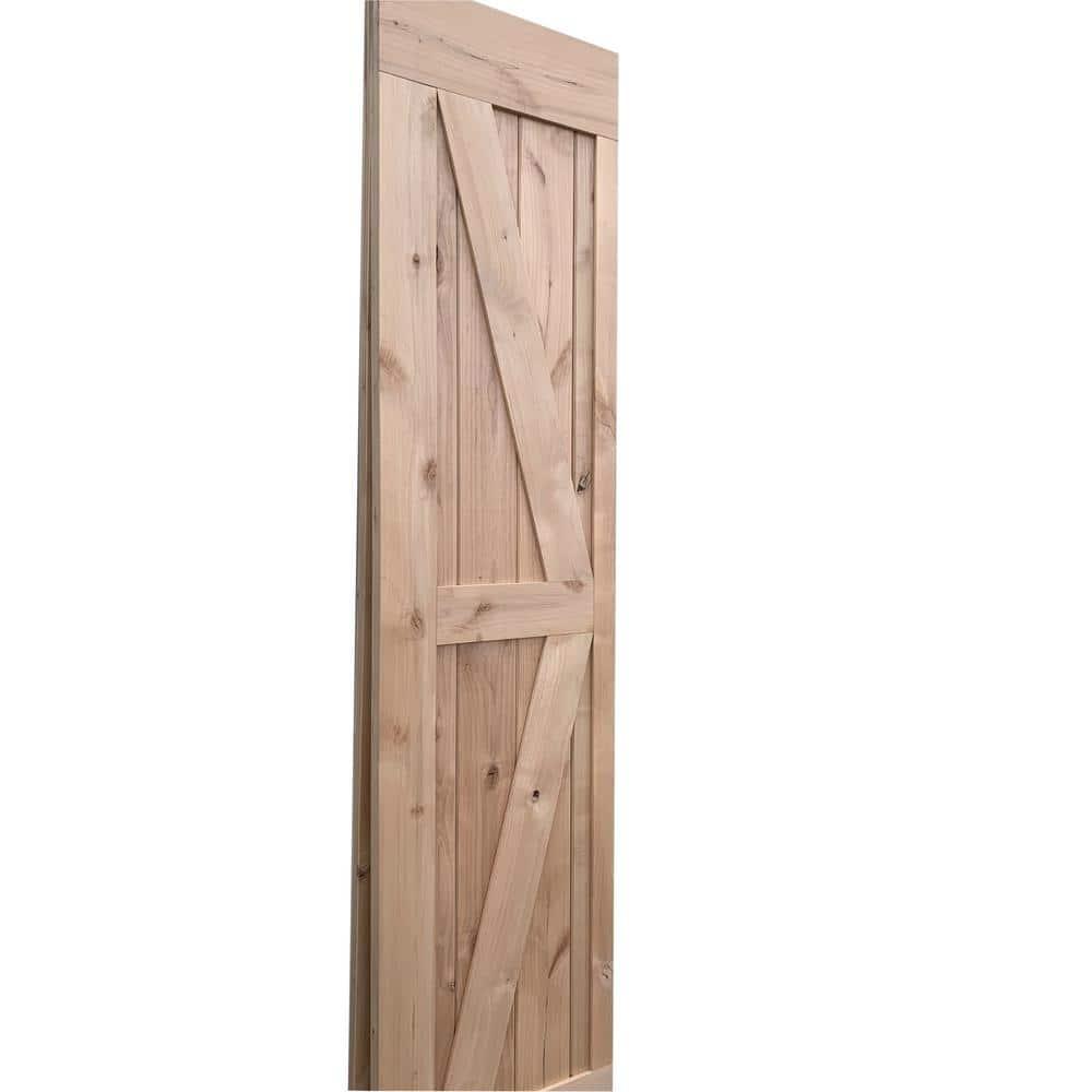 Lubann Paneled Solid Alder Wood Bifold Biparting Barn Door Slab