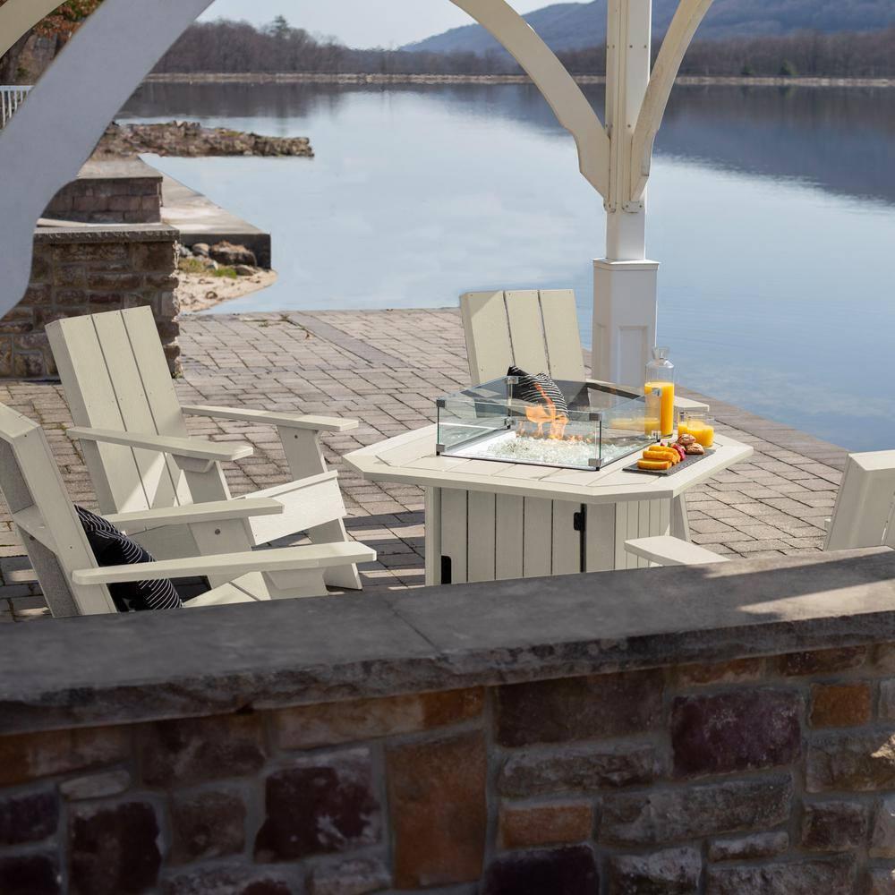 Highwood USA Plastic Adirondack Chair with Table