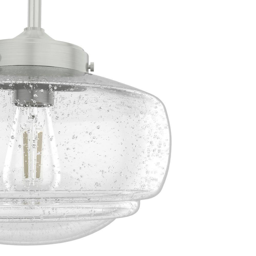 Saddle Creek 1 - Light Single Schoolhouse Pendant with Glass