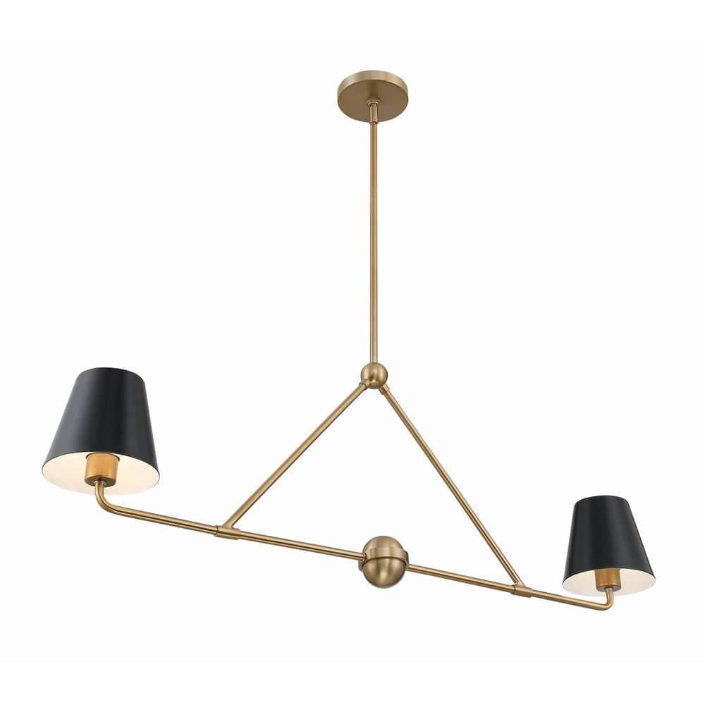 Crystorama Lighting Xavier 2 - Light Chandelier in  Vibrant Gold