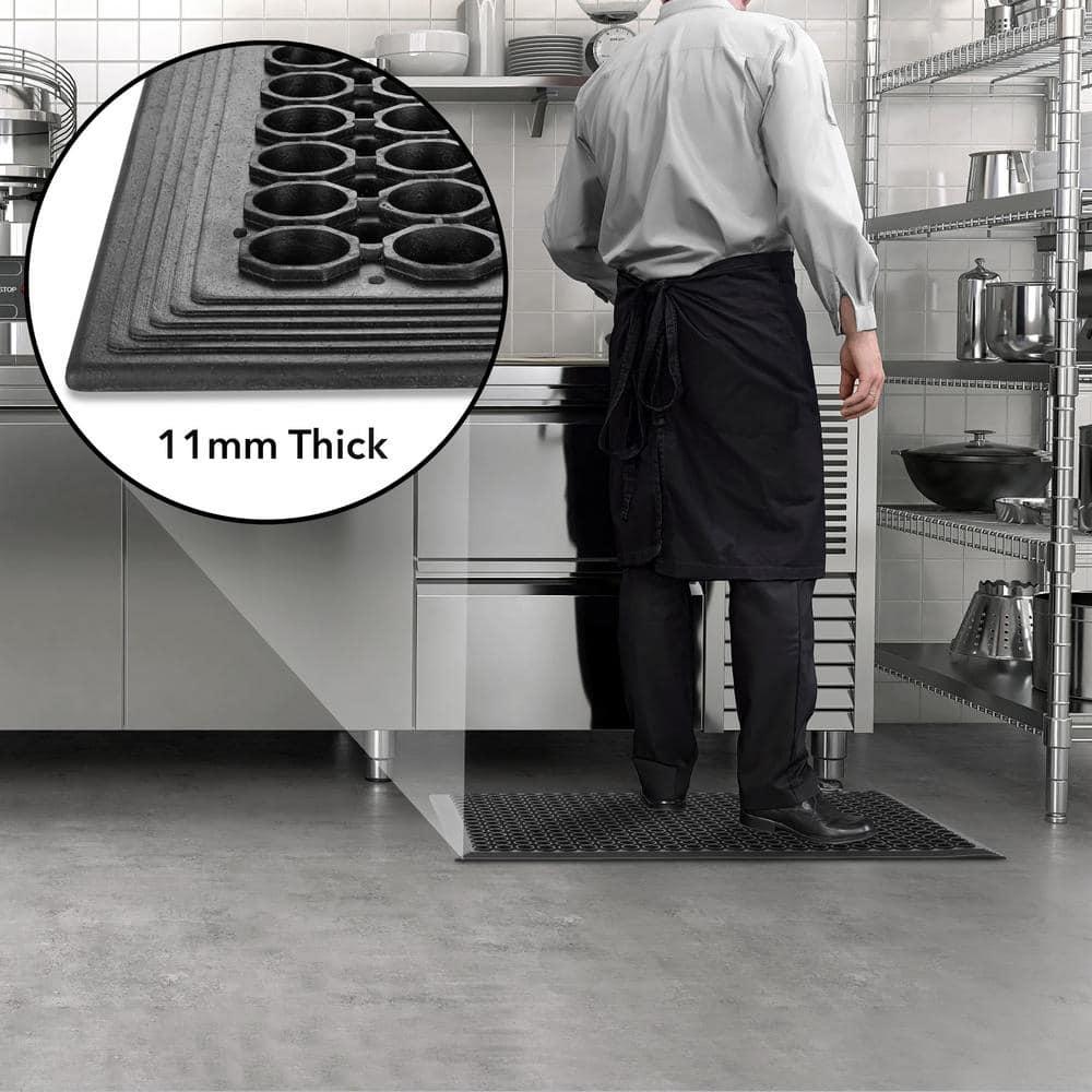 GRIDMANN Anti-Fatigue Restaurant Floor Mat, Non-Slip Rubber Drainage Mat