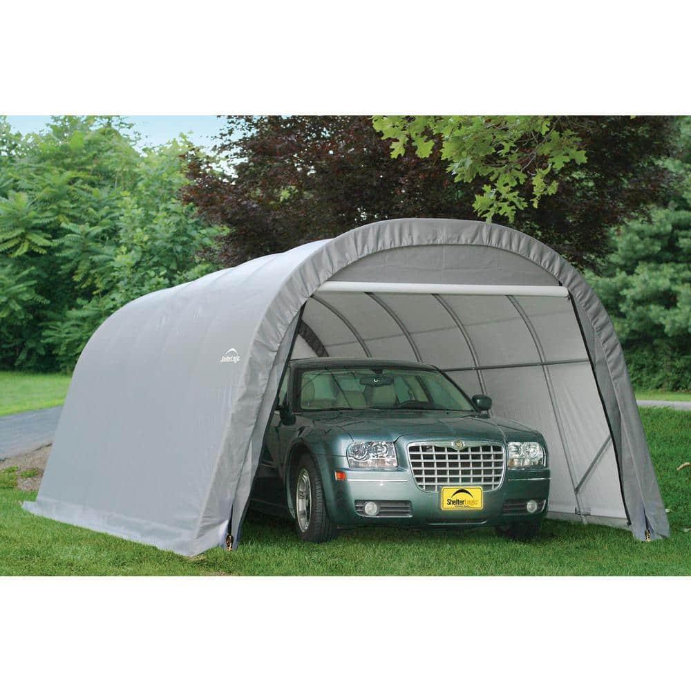 ShelterLogic Round Style Shelter, Green Cover